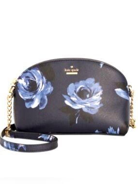 KATE SPADE ♠️ New York "Hilli" CAMERO STREET NIGHT ROSE CROSSBODY BAG 🌟EUC🌟
